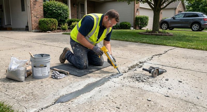 Garage Crack Repair in West Des Moines, IA